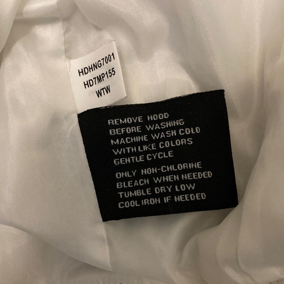 Dereon Cream Quilted Puffer Jacket with Faux Fur Hood - Picture 11 of 14